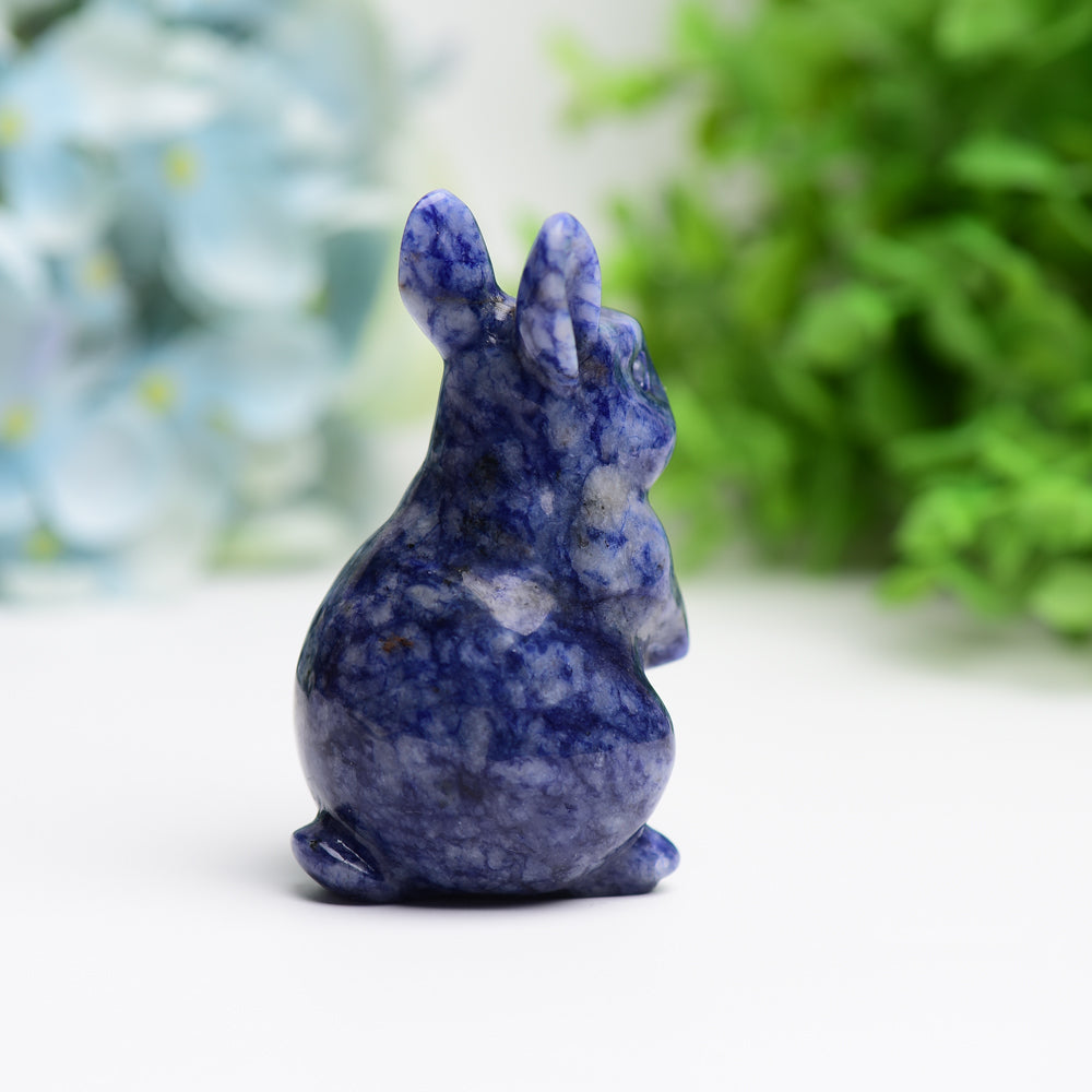 3.0" Sodalite Rabbit Animal Crystal Carving Wholesale Crystals USA