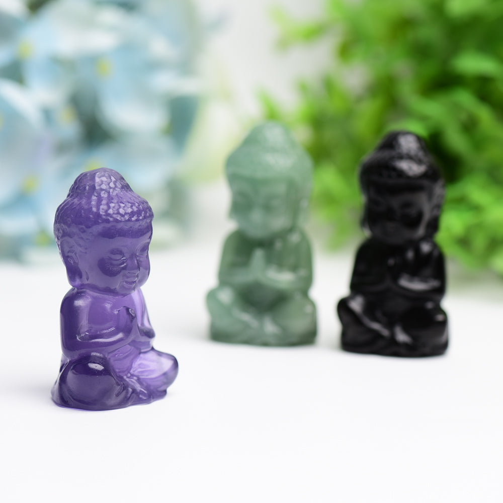 2.3" Buddha Crystal Carving Wholesale Crystals USA
