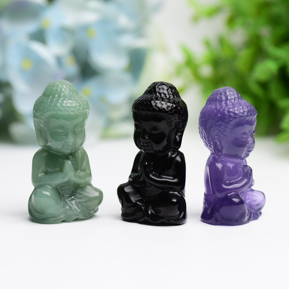 2.3" Buddha Crystal Carving Wholesale Crystals USA