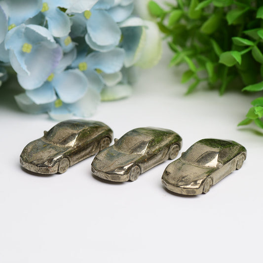 2.2" Pyrite Car Crystal Carving Free Form for Home Decor Wholesale Crystals USA