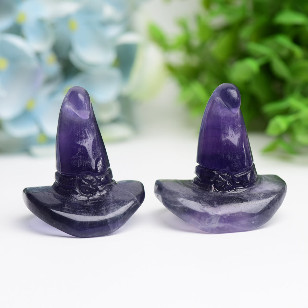 2.0" Fluorite Witch's Hat for Halloween Wholesale Crystals USA