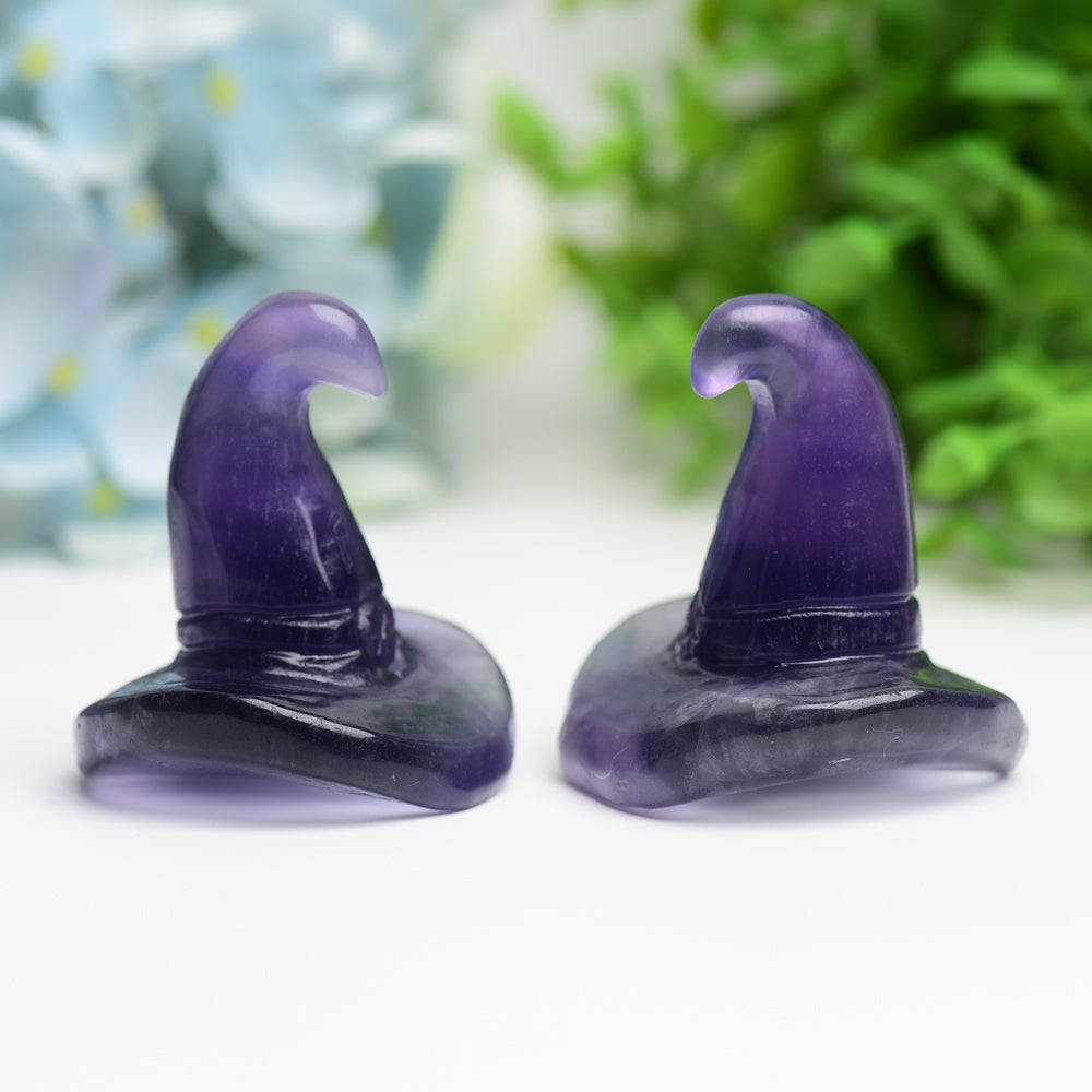 2.0" Fluorite Witch's Hat for Halloween Wholesale Crystals USA