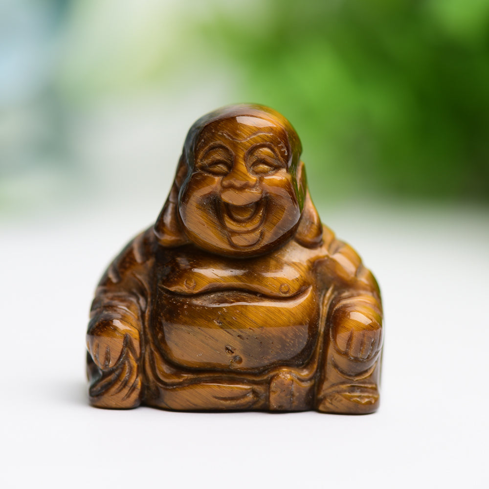 1.4" Mixed Crystal Buddha Crystal Carving Free Form Wholesale Crystals USA