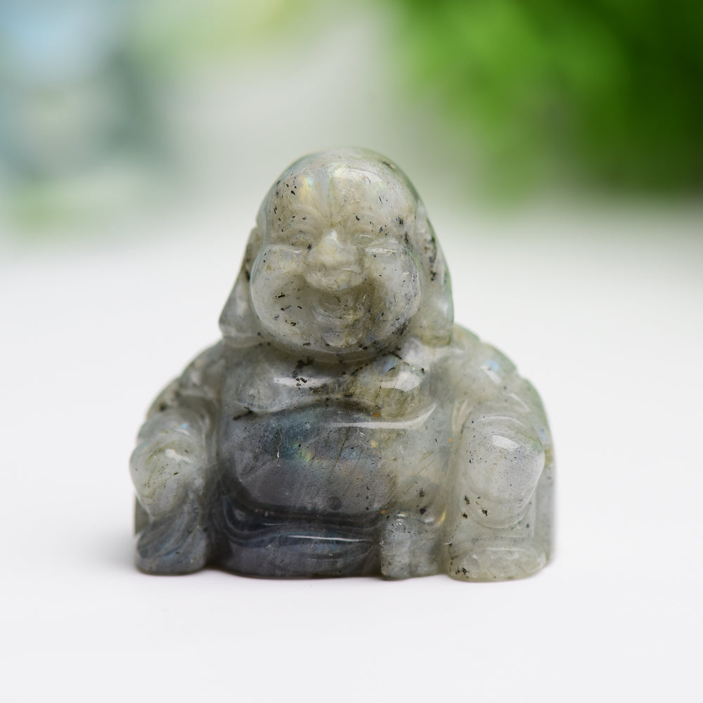 1.4" Mixed Crystal Buddha Crystal Carving Free Form Wholesale Crystals USA