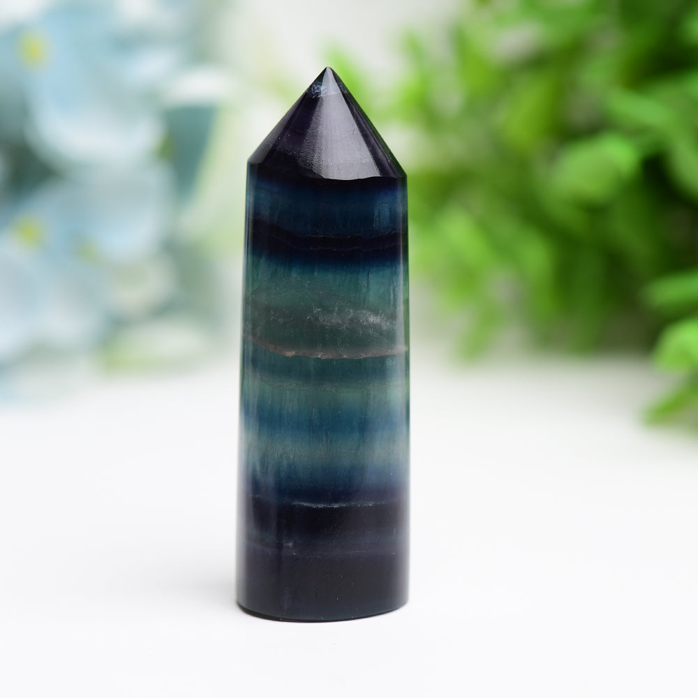 2.5"-3.5" Rainbow Fluorite Crystal Point Wholesale Crystals USA