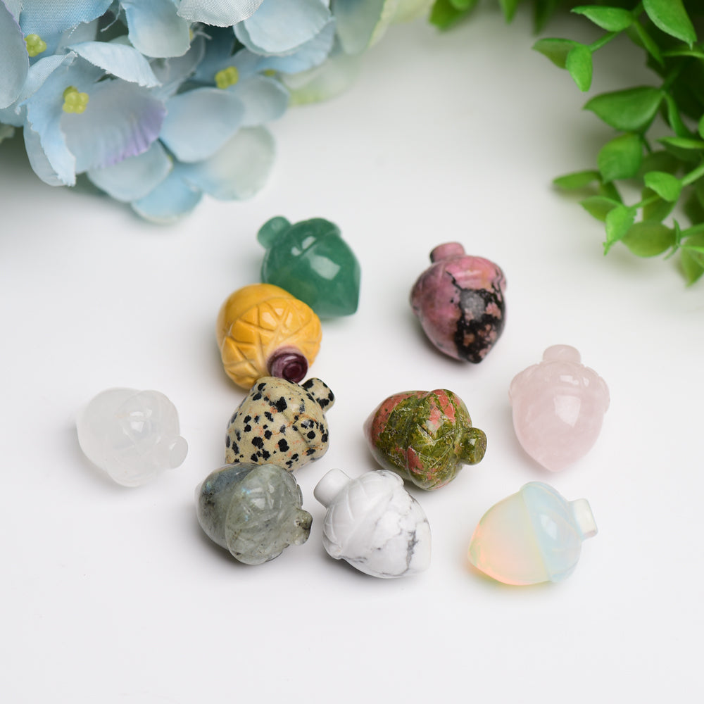 1.0" Mixed Crytsal Hazelnut Crystal Carving for Jewelry DIY Wholesale Crystals USA