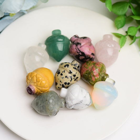 1.0" Mixed Crytsal Hazelnut Crystal Carving for Jewelry DIY Wholesale Crystals USA