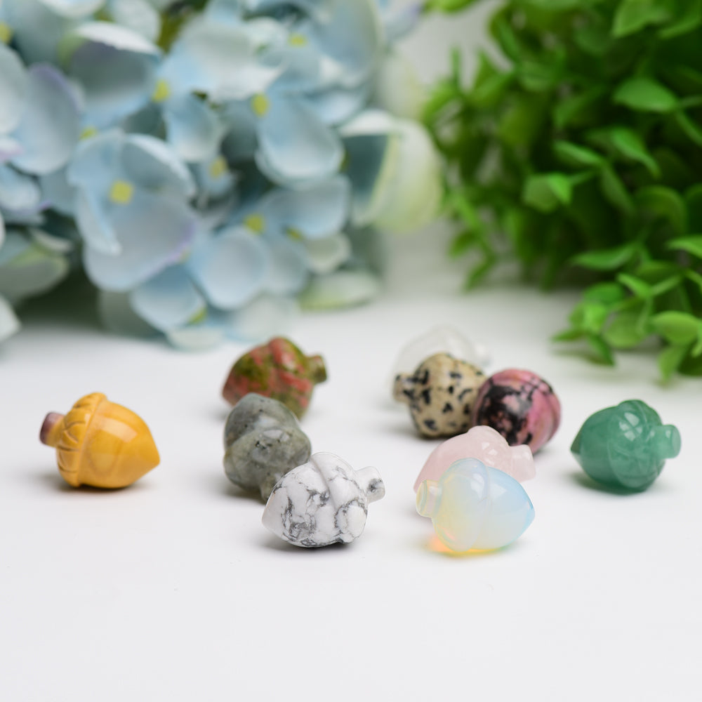 1.0" Mixed Crytsal Hazelnut Crystal Carving for Jewelry DIY Wholesale Crystals USA