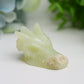 1.8" Mixed Crystal Dragon Head Animal Crystal Carving Wholesale Crystals USA