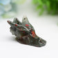 1.8" Mixed Crystal Dragon Head Animal Crystal Carving Wholesale Crystals USA