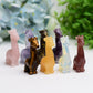2.4" Mixed Crystal Girraffe Animal Crystal Carving Wholesale Crystals USA