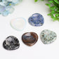 1.5" Mixed Crystal Heart Shape Worry Stone Wholesale Crystals USA