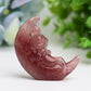 2.1" Moon with Fairy Crystal Carving Free Form Wholesale Crystals USA