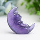 2.1" Moon with Fairy Crystal Carving Free Form Wholesale Crystals USA