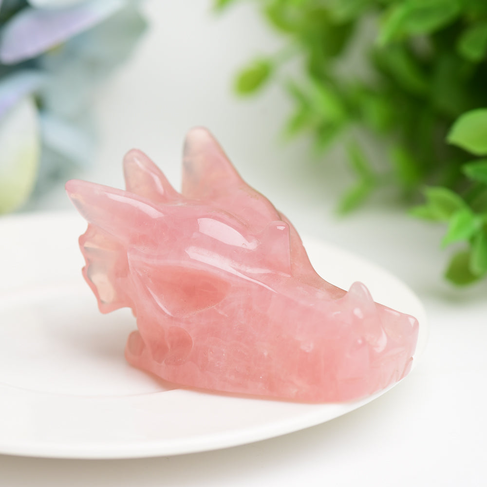 2.5" Mixed Crystal Dragon Head Animal Crystal Carving Wholesale Crystals USA