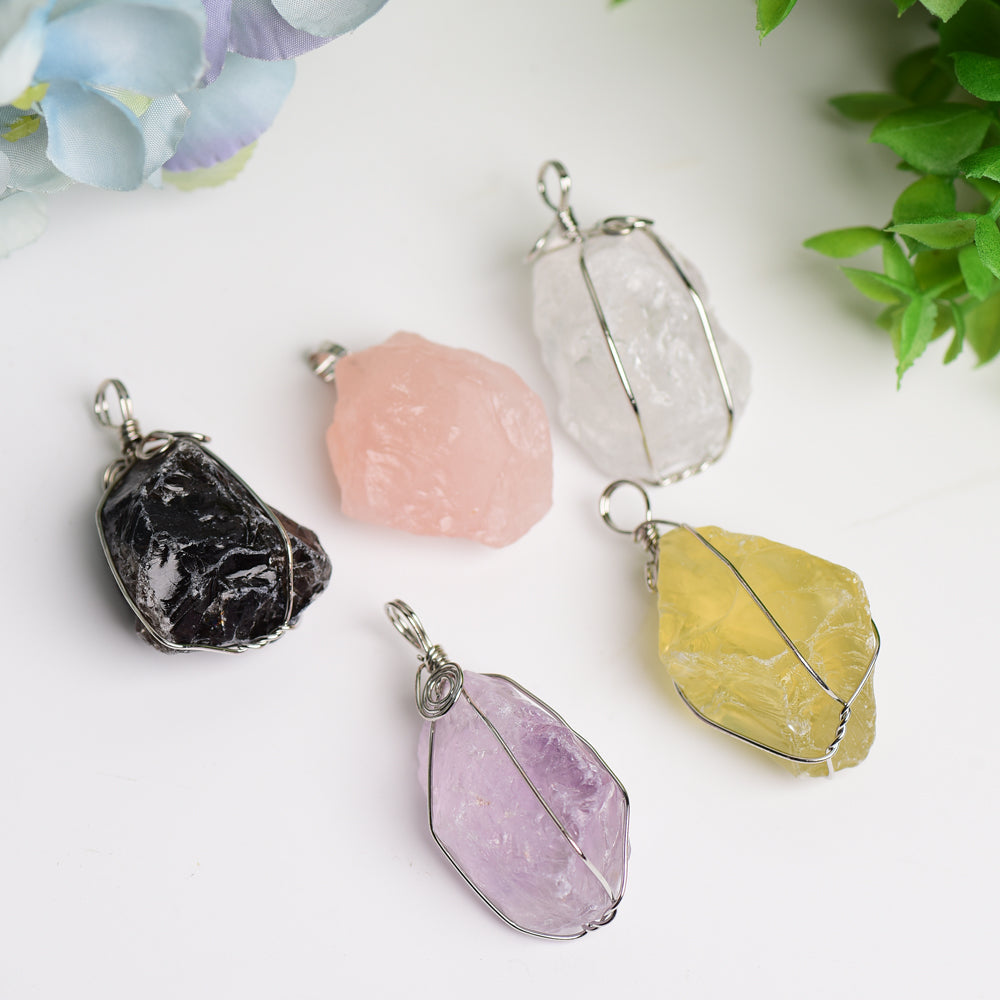 Raw Stone Crystal Pendant Wholesale Crystals USA
