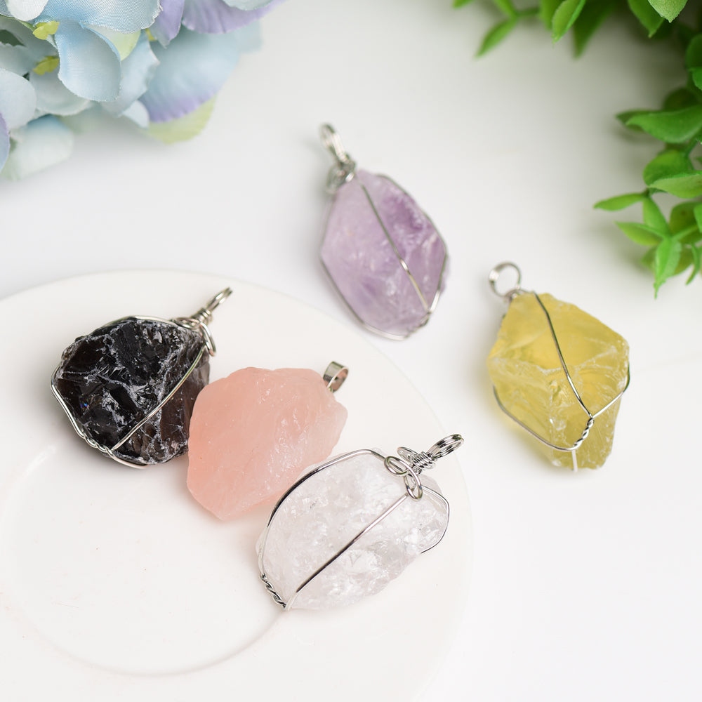 Raw Stone Crystal Pendant Wholesale Crystals USA
