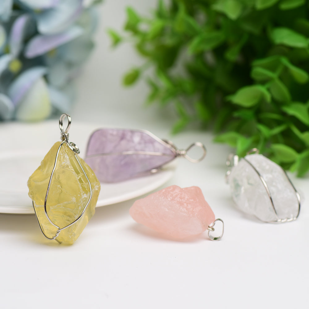 Raw Stone Crystal Pendant Wholesale Crystals USA