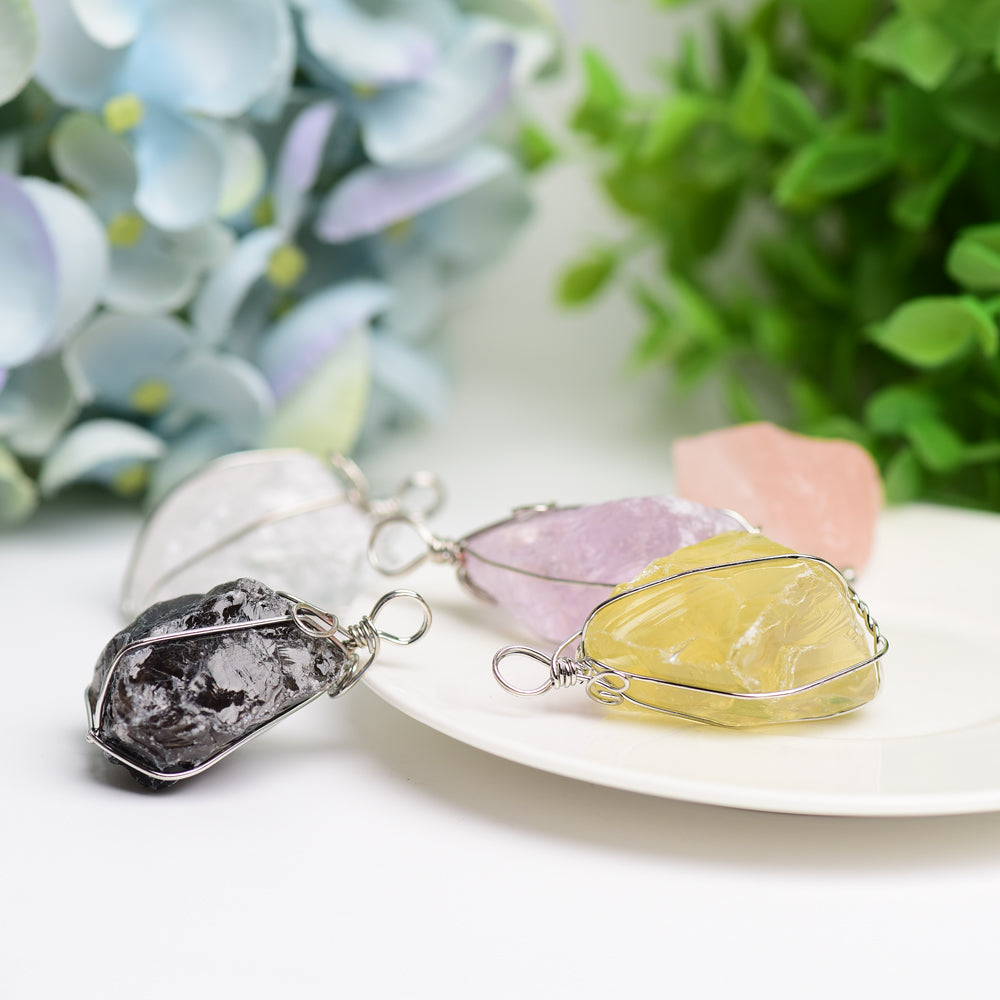Raw Stone Crystal Pendant Wholesale Crystals USA