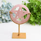 Mixed Crystal Pentagram Plate Carving with Metal Stand Bulk Wholesale  Crystals USA