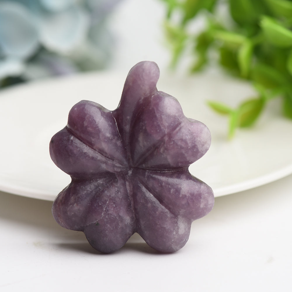 2.2" Mixed Crystal Clover Leaf Crystal Carving Bulk Wholesale  Crystals USA
