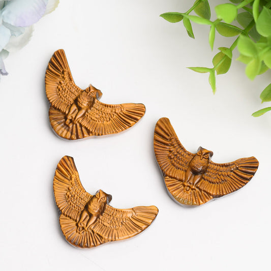 1.8" Yellow Tiger's Eye Flying Owl Bulk Wholesale Wholesale Crystals USA