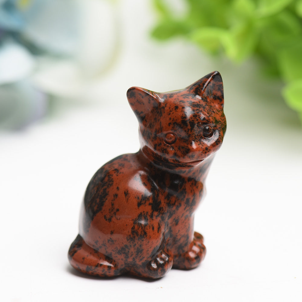 1.9" Mixed Crystal Cat Crystal Carving Bulk Wholesale Wholesale Crystals USA