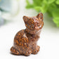1.9" Mixed Crystal Cat Crystal Carving Bulk Wholesale Wholesale Crystals USA