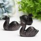 2.2" Silver Obsidian Swan Crystal Carving Bulk Wholesale Wholesale Crystals USA