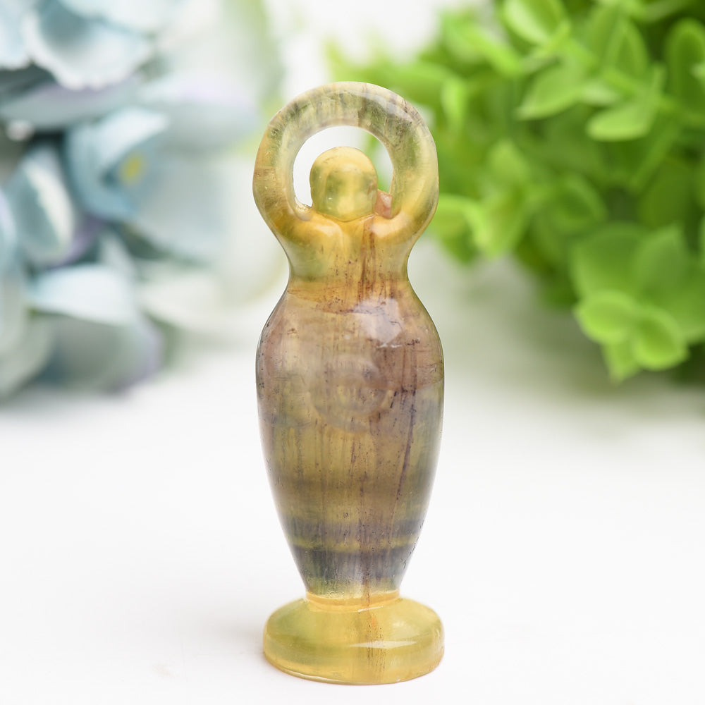 3.2" Mixed Crystal Goddess Carving Bulk Wholesale Wholesale Crystals USA