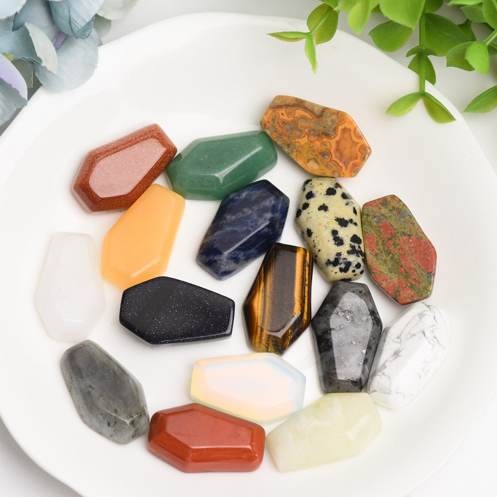1.2" Mixed Crystal Coffin Carving Bulk Wholesale Wholesale Crystals USA