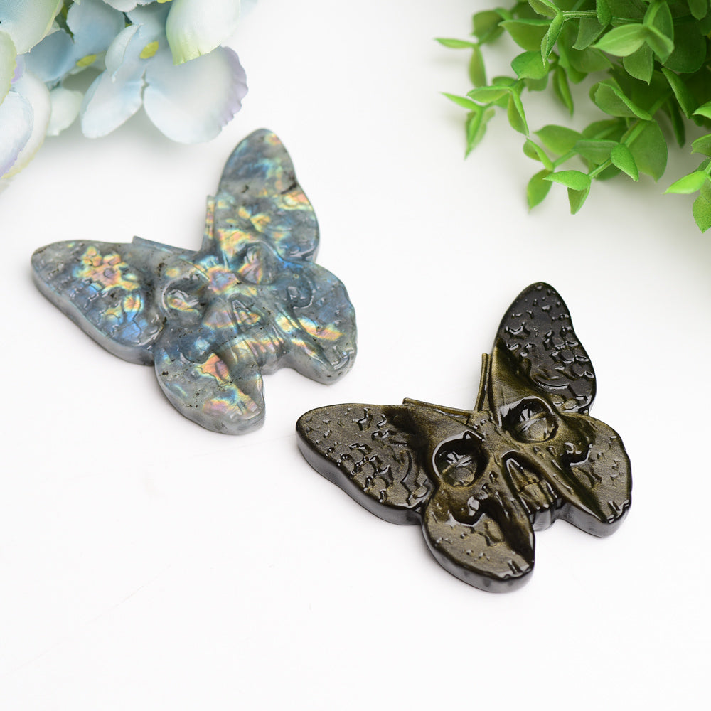 3.0" Labradorite & Golden Obsidian Butterfly Carving Bulk Wholesale  Crystals USA