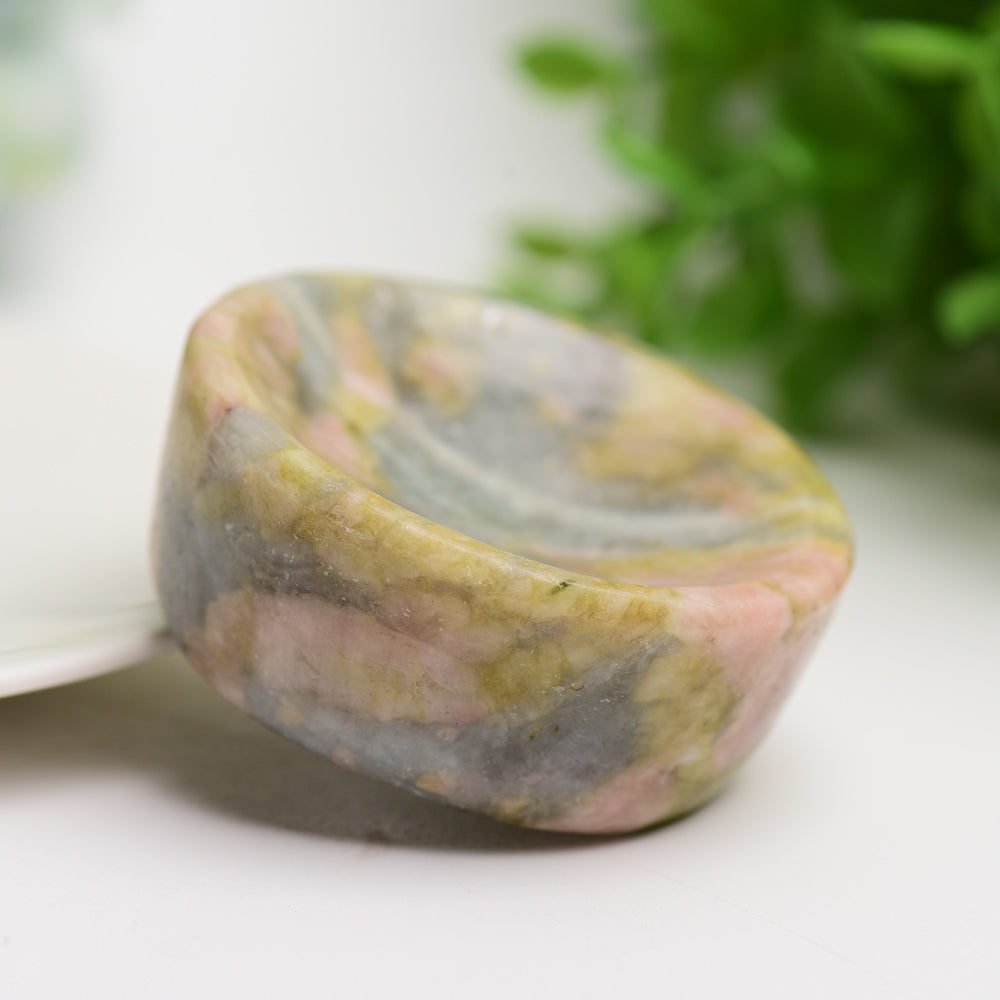 2.2" Pink Tourmaline Bowl Crystal Carving Bulk Wholesale  Crystals USA