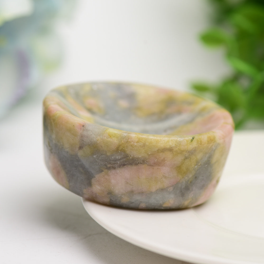 2.2" Pink Tourmaline Bowl Crystal Carving Bulk Wholesale  Crystals USA