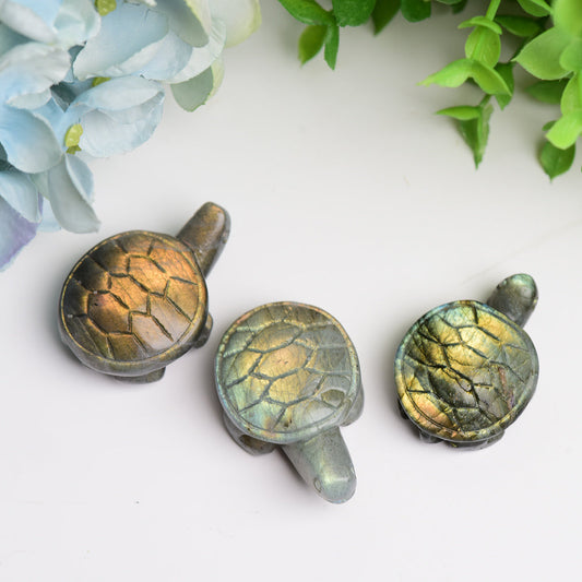 1.6" Labradorite Turtle Animal Crystal Carving Wholesale Crystals USA