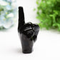 4.0" Black Obsidian Middle Finger Crystal Carving Bulk Wholesale  Crystals USA