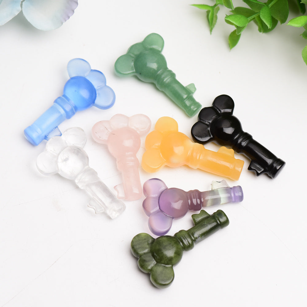 2.0" Mixed Crystal Carving Key Bulk Wholesale  Crystals USA