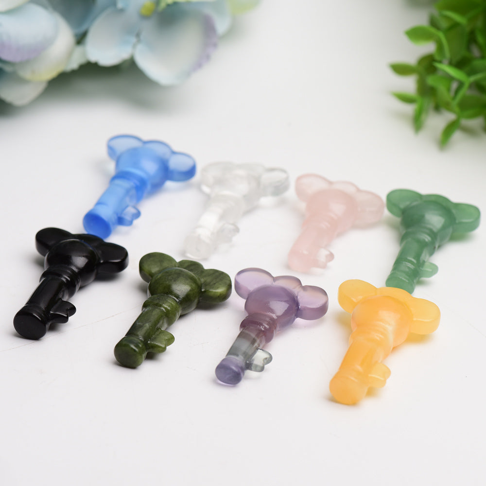 2.0" Mixed Crystal Carving Key Bulk Wholesale  Crystals USA
