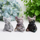 2.4" Moss Agate Bulldog Animal Crystal Carving Wholesale Crystals USA