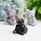 2.4" Moss Agate Bulldog Animal Crystal Carving Wholesale Crystals USA