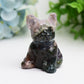 2.4" Moss Agate Bulldog Animal Crystal Carving Wholesale Crystals USA