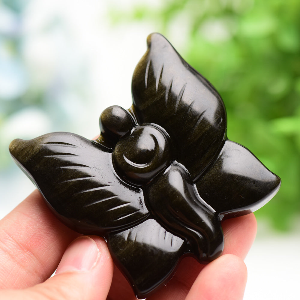 2.3" Labradorite Golden Obsidian Butterfly Fairy Bulk Wholesale  Crystals USA