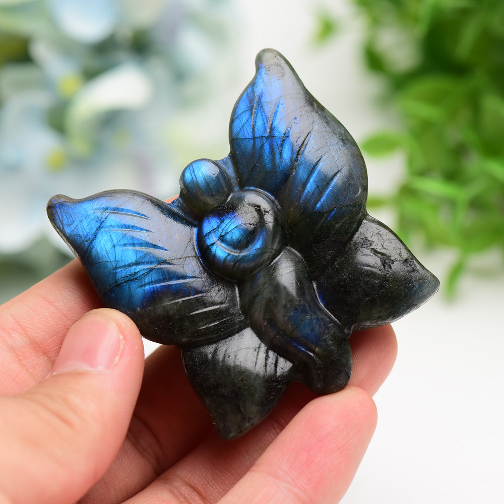2.3" Labradorite Golden Obsidian Butterfly Fairy Bulk Wholesale  Crystals USA