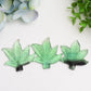 2.2"  Green Fluorite Maple Leaf Crystal Carving Bulk Wholesale  Crystals USA