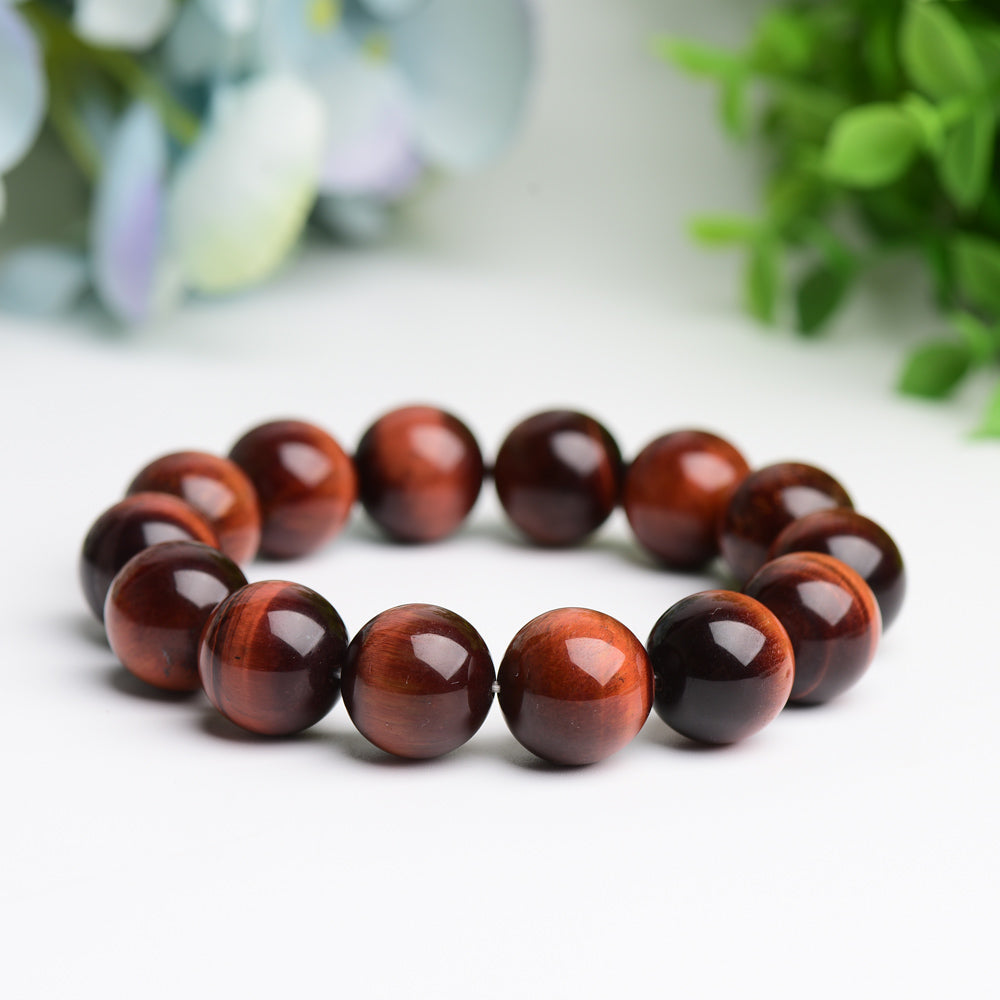 16mm Red Tiger's Eye Bracelet Bulk Wholesale Wholesale Crystals USA