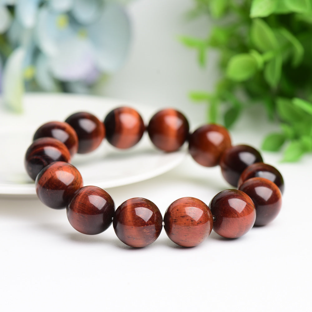 16mm Red Tiger's Eye Bracelet Bulk Wholesale Wholesale Crystals USA