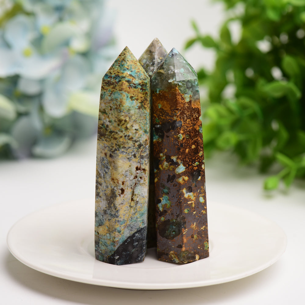 3.3"-4.0" Imperial Jasper Crystal Point Bulk Wholesale  Crystals USA