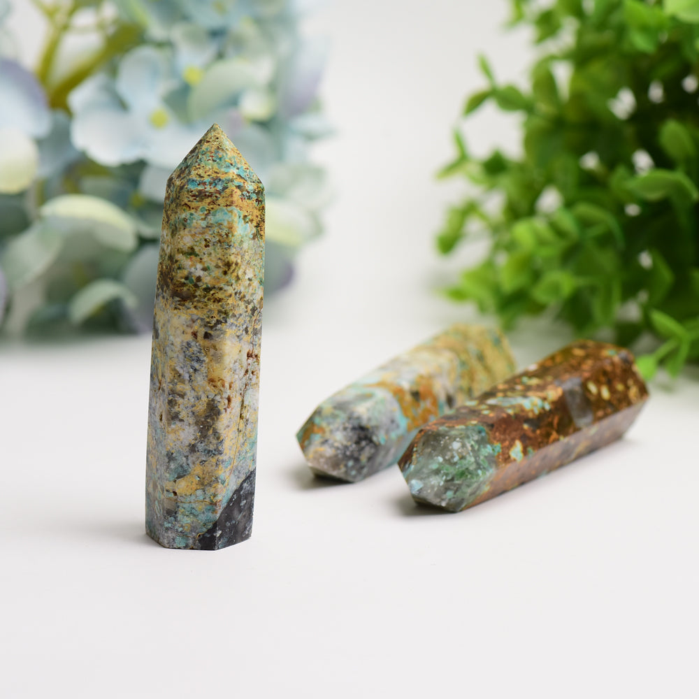 3.3"-4.0" Imperial Jasper Crystal Point Bulk Wholesale  Crystals USA