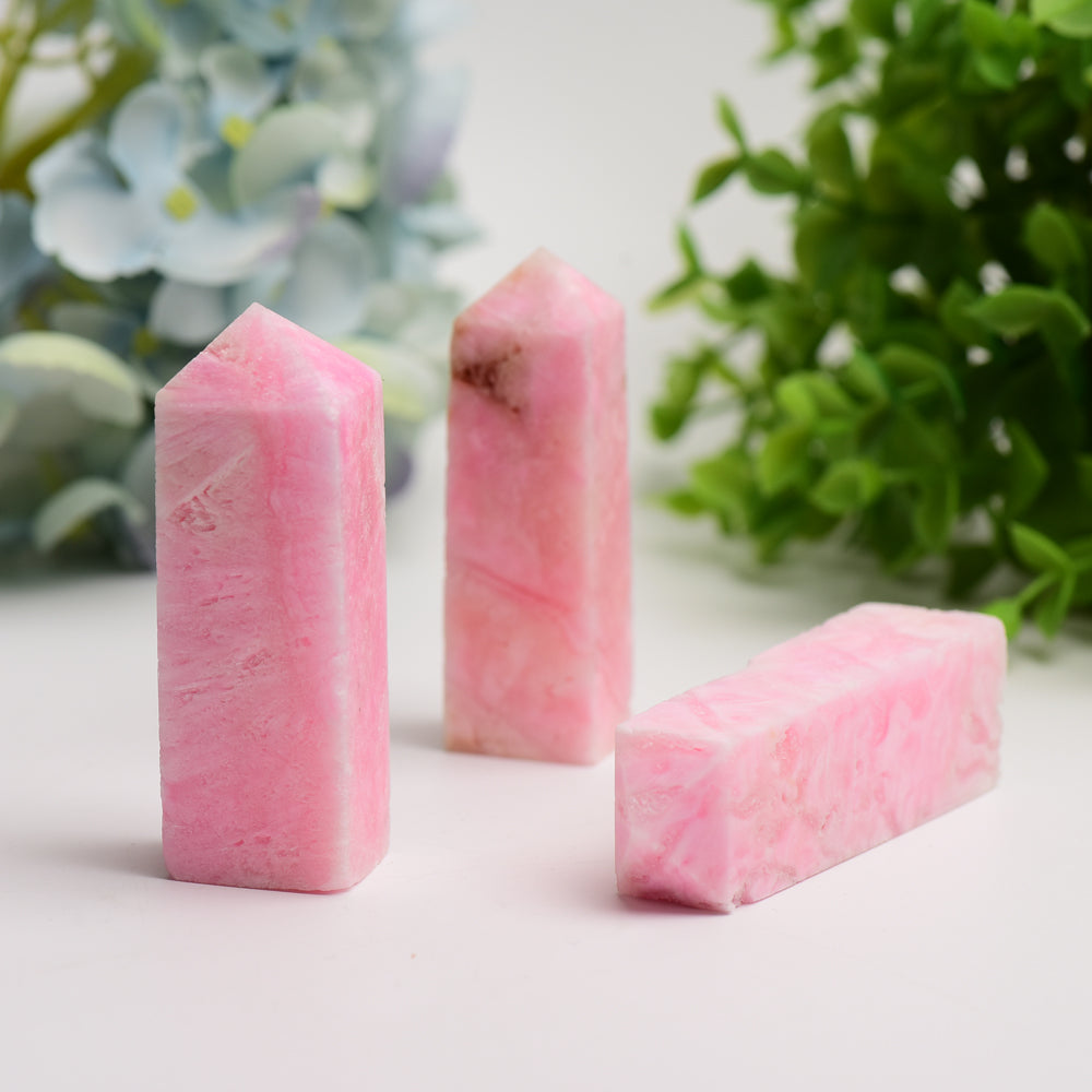 2.5"-3.5" Pink Aragonite Crystal Tower Bulk Wholesale  Crystals USA