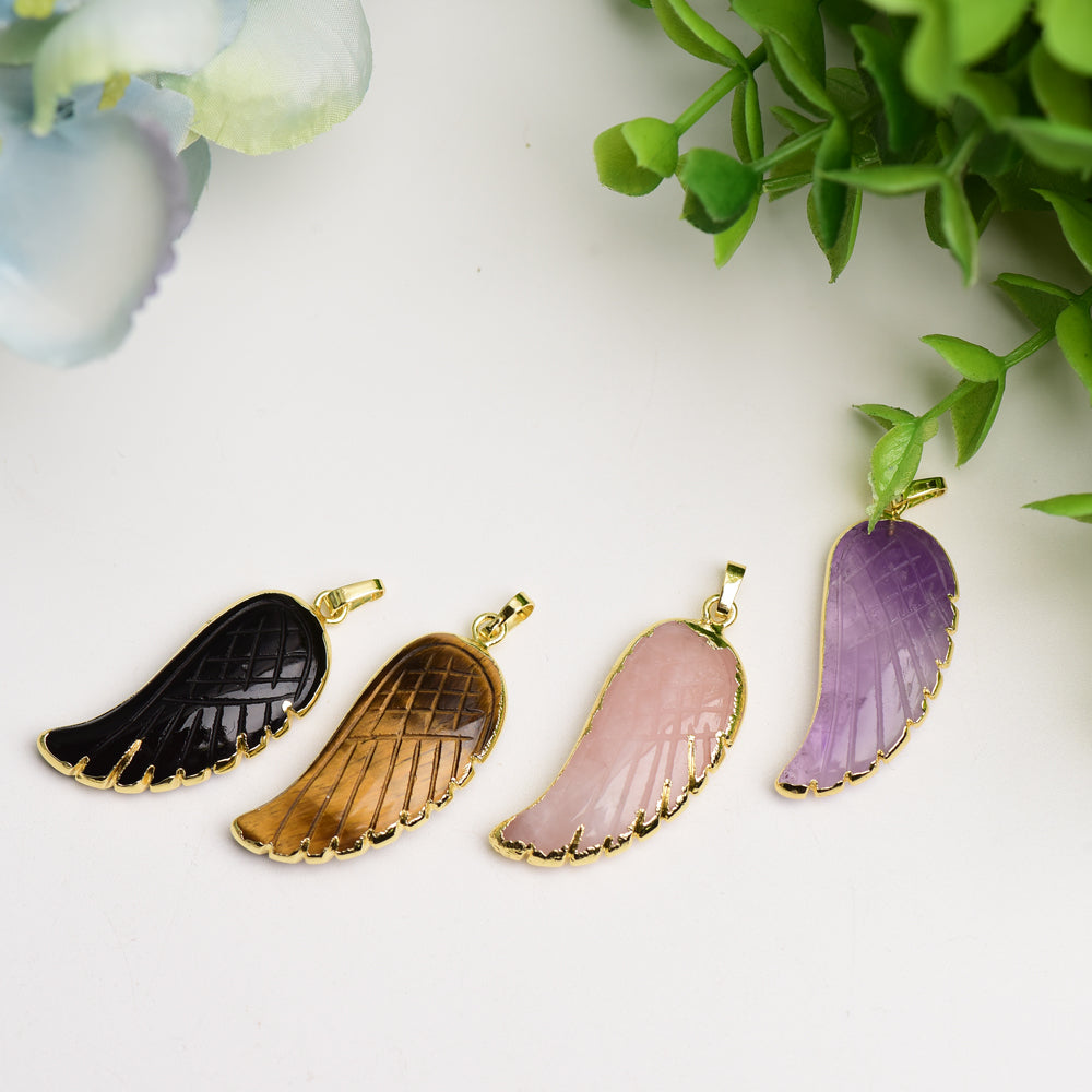 Mixed Crystal Wing Shape Pendant Bulk Wholesale  Crystals USA